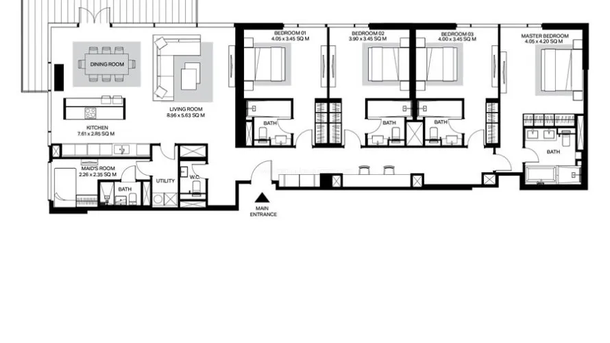 2 غرف نوم شقة في Bluewaters, الإمارات العربية المتحدة رقم 119 № 5