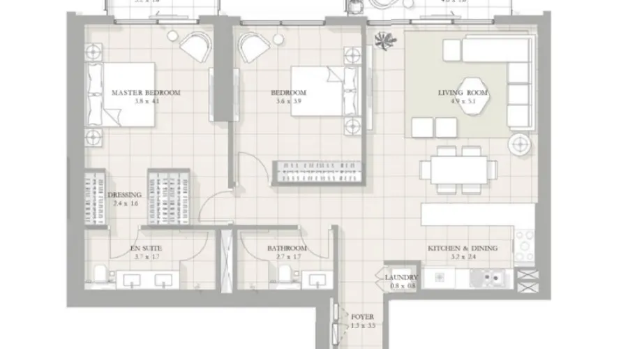 Appartement de 1 chambre à Bluewaters, UAE No. 102 № 4