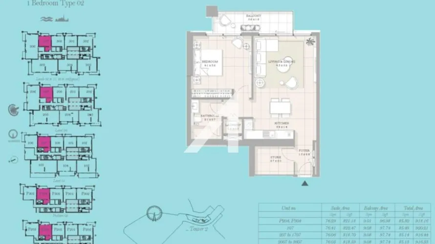 1 bedroom apartment for sale , Bluewaters, Dubai, UAE No. 65